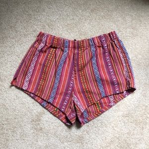 SALE! Multi-Colored Tribal Patterned Shorts